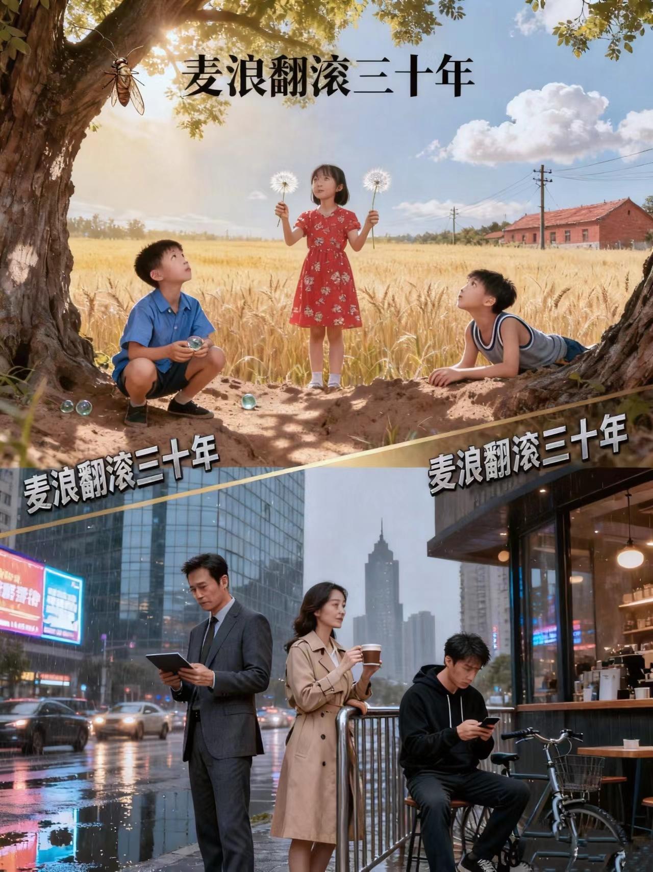 麦浪翻滚的图片